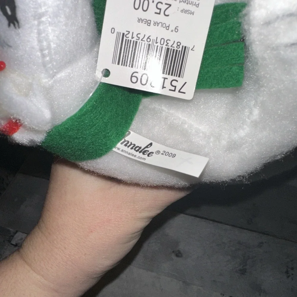 Annalee 2009 Polar Bear with Santa Hat 9